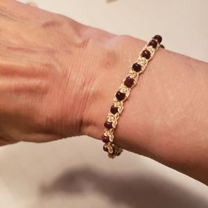 Handmade Bead Crochet "Single File" Bracelet